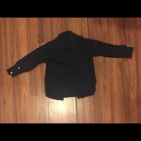 H&M LOGG Boy Navy Button Down Uniform Shirt - Picture 2 of 3